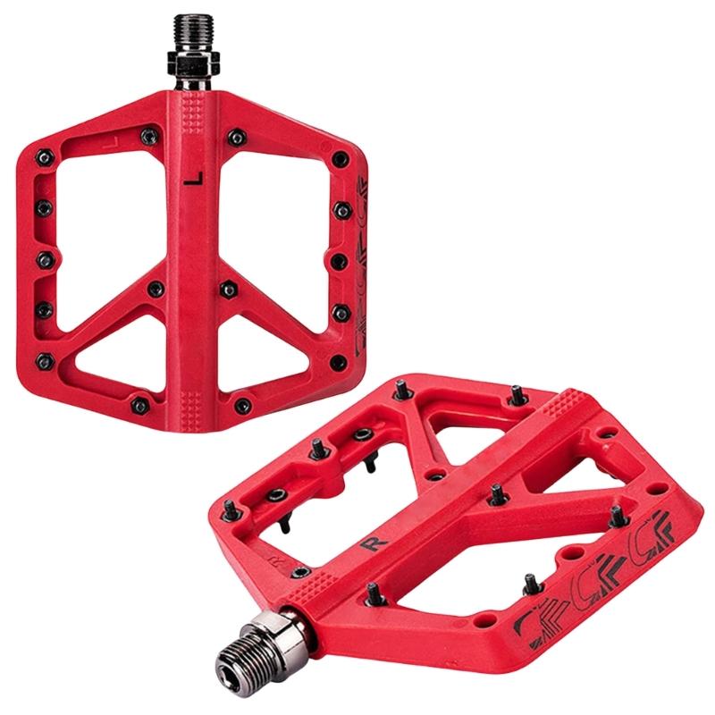 1 Paar Mountainbike-Flachpedale, Breite Antirutsch-Nylonpedale mit 9/16 Zoll gedichtetem Lager, breite Standfläche für Radfahren