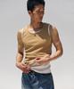 Lolangseoul High Ribbed Logo Sleeveless(Mustard)