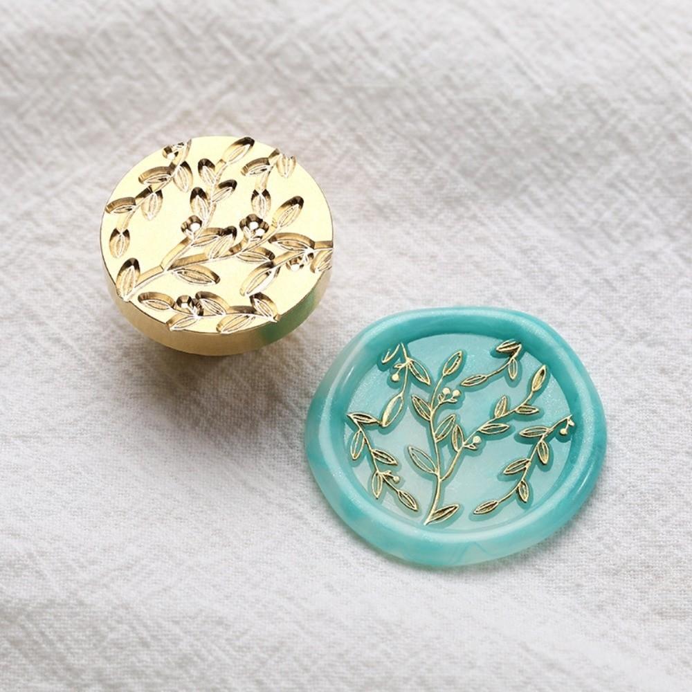 Round Scrapbooking Sealing Wax Brass Sealing Wax Stamp Head  Gift Packaging Cards