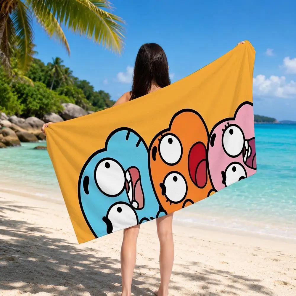 Lustiges T-The Amazing World Of Gumballs Handtuch Ultra-Feine Faser Schnelltrocknend Saugfähiges Handtuch, Strand Schwimmen Urlaub Strandtuch