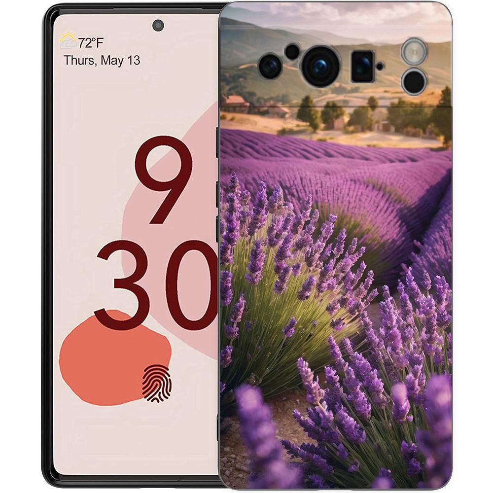 

Simple lavender Purple flowers Phone Case For Google Pixel 9 8 7 6 Pro XL 8A 6A 7A 5G Soft Shockproof TPU Black Cover Fundas Pixel 9 Pro XL