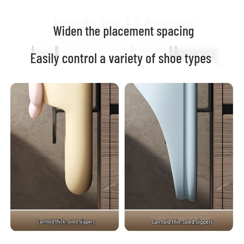 No-Drill Wall-Mounted Bathroom Slipper Rack 