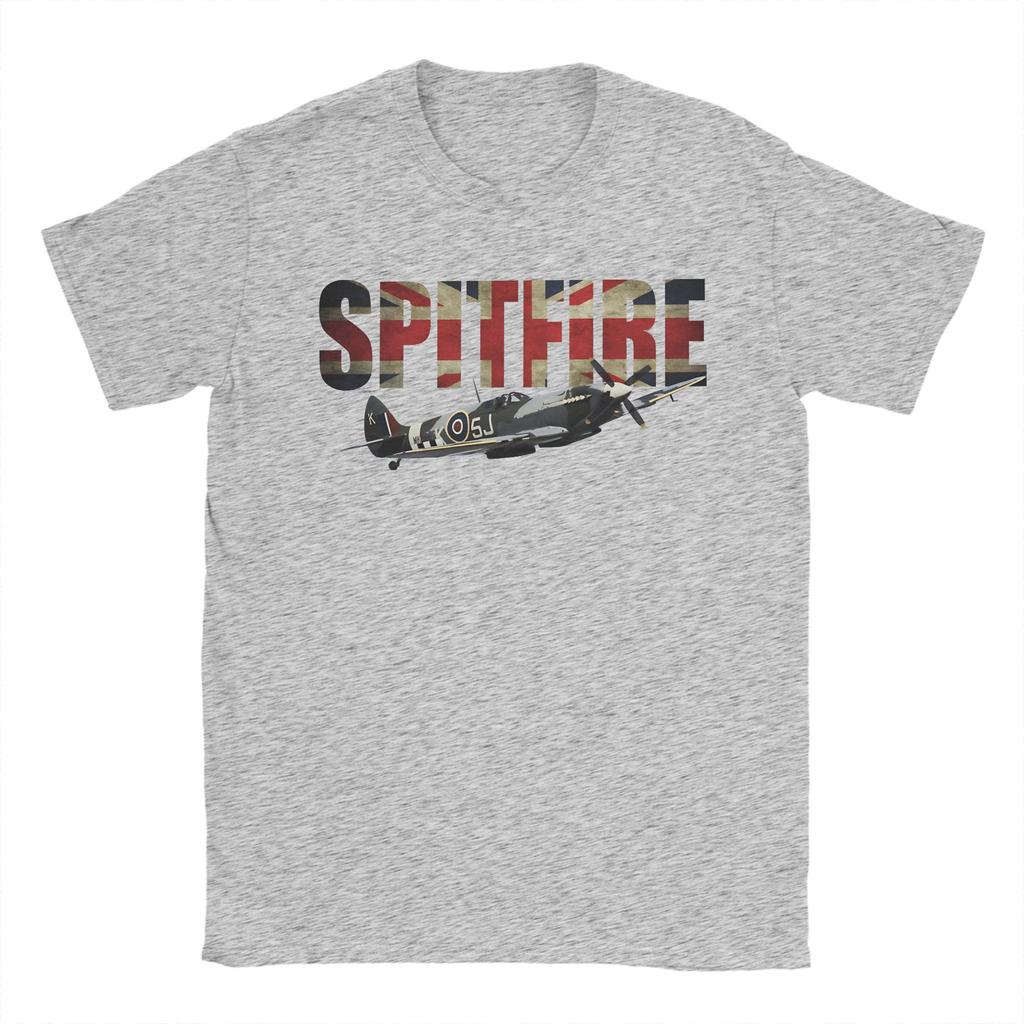 Herren Damen T-Shirt Spitfire Union Jack UK Flagge T-Shirts Trendy Cool Sommer T-Shirt Großartig Reine Baumwolle Kleidung Geschenk