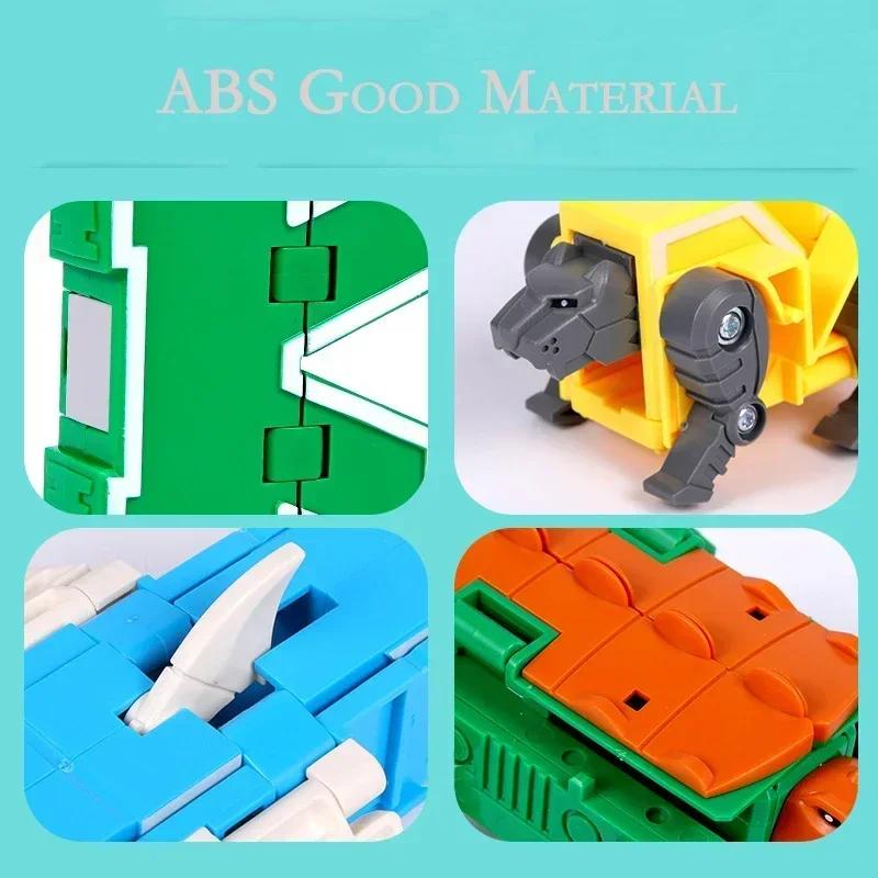 26 letras A-Z Alfabeto Animal Dinossauro Guerreiro Figuras de Ação de Deformação Robô de Transformação Brinquedos Para Crianças Presente Brinquedos