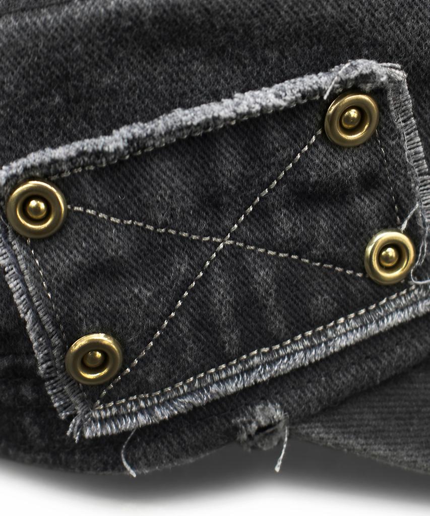 MAINBOOTH Patchwork Military Cap(Charcoal)