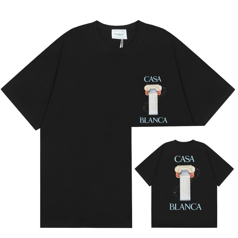 Men Women Streetwear Short Sleeve T-Shirt With Geometric Letter Print Loose Fit Cotton Tee Casual