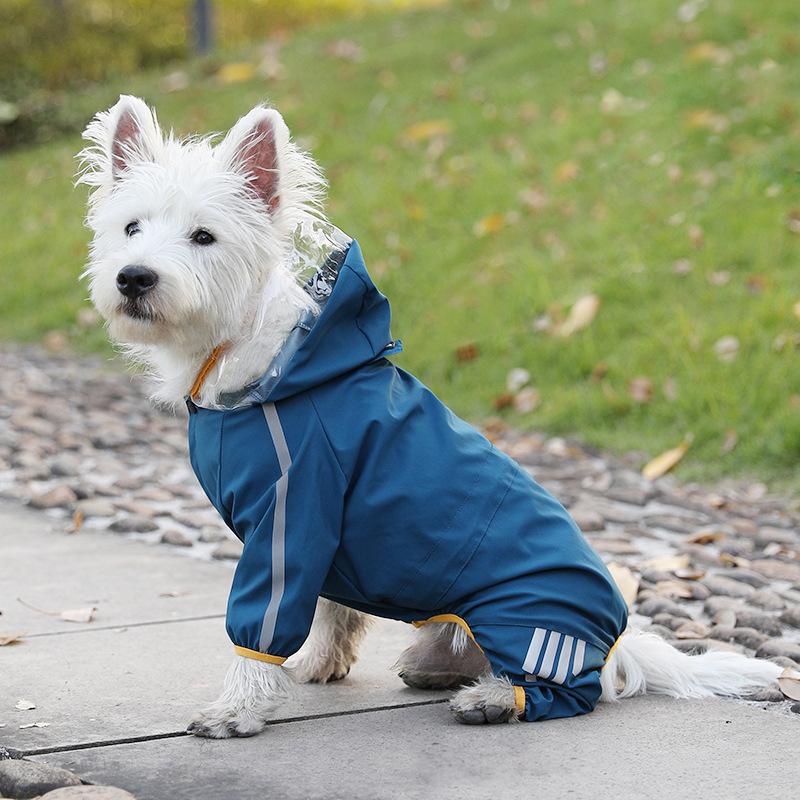Waterproof Four-Legged Dog Raincoat for All Sizes - Outdoor Pet Rain Gear