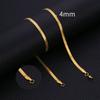 HIYEE Fashion Stainless Steel Necklace 40-45-50-60CM Blade Snake Glod Bone Chain Men's & Women's Jewelry Gifts Party And Wedding