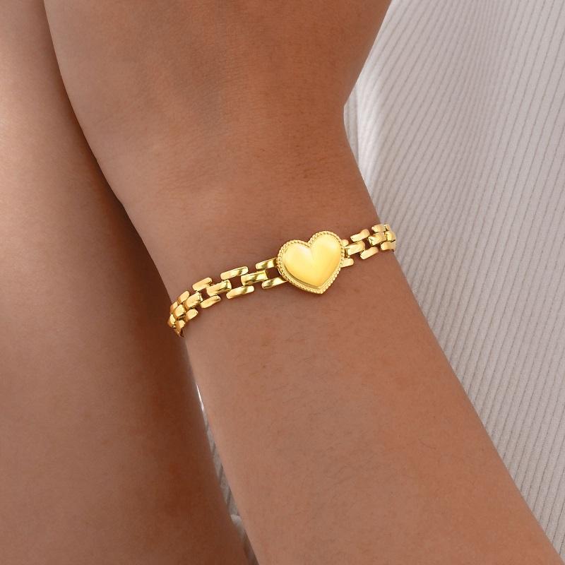 Stainless Steel Metal Hollow Link Chain Bracelet for Women Vintage Gold Color Watch Band Charm Bracelets Zircon Gifts