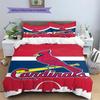 St. Louis Cardinals Logo Pattern Bedding Set Quilt Cover Pillowcase Home Decor Gift (1 * duvet cover + 2 * pillowcase, without core)