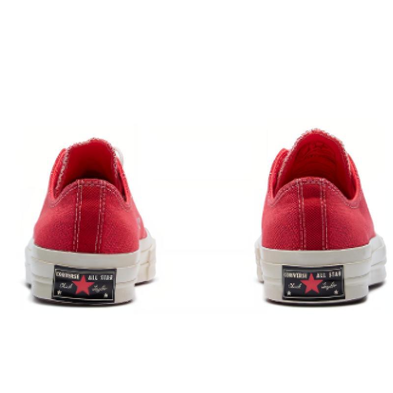 Converse 1970s Round Toe Lace-up Non-Slip Low Top Espadrilles Women's Red