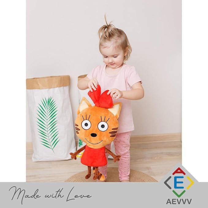 Kid-e-Cats Cartoon Toy Karamelka Three Cat Plush Toy