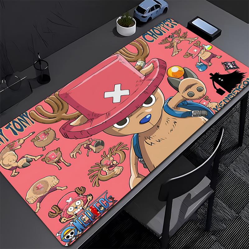 Anime Mouse Pad One Piece Tony Tony Chopper Large Gaming Accessories Game Computer Mousepad Varmilo Keyboard Pad Kawaii Mausepad