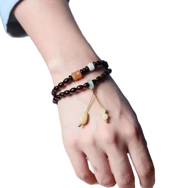 Sandalwood Lucky Bracelet - Water Drop Rice Bead Prayer Bracelet Inquire for size
