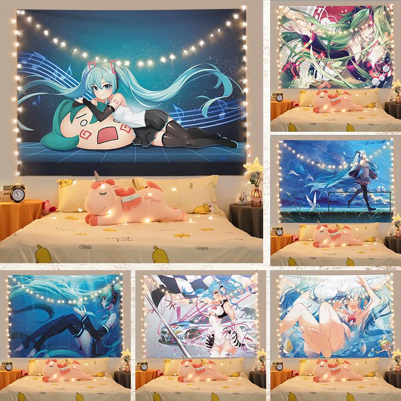 Ashou Anime Girl Tapestry Pink Room Decor Tapestry Wall Hanging Anime Wall Decor Home Kawaii Room Decoration Tapestries