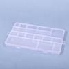 15-Compartment Transparent Plastic Storage Box for Nail Art, Beading, and Jewelry Accessories.