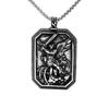 Men's Titanium Steel Necklace with Angel Knight Pendant - Retro Hip Hop Style