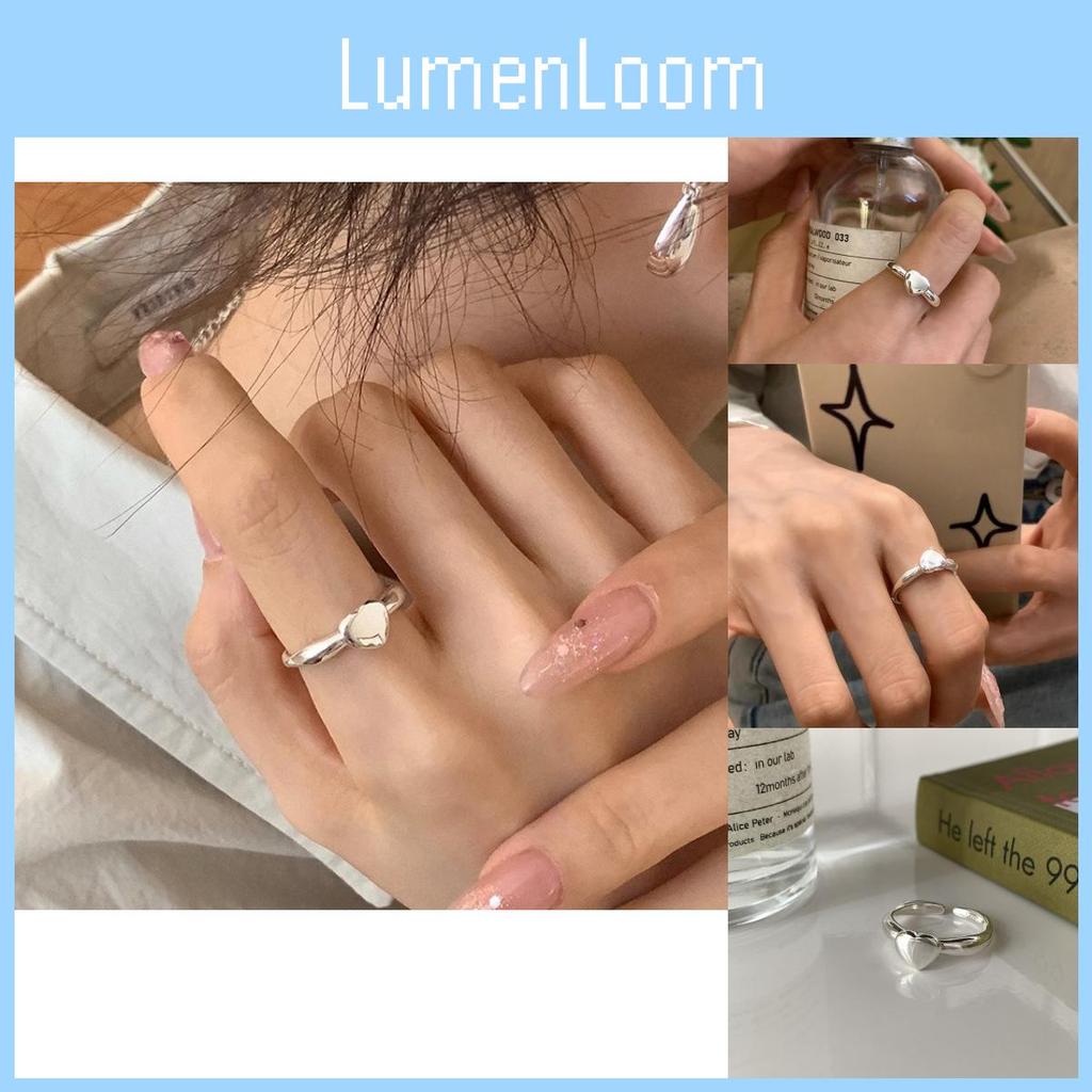 Elegant Heart Shaped Adjustable Copper Ring For Women In Simple Minimalist Design