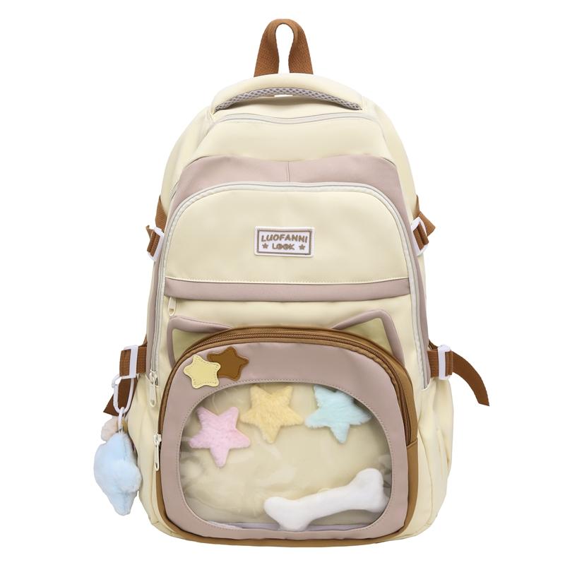 Mochila Escolar de Dibujos Animados para Mujer de Gran Capacidad para Estudiante de Secundaria