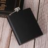 6OZ Stainless Steel Black Mini Hip Flask Alcohol Bottle Drinking Gift For Man Personalized LOGO Custom Made Laser Engraving
