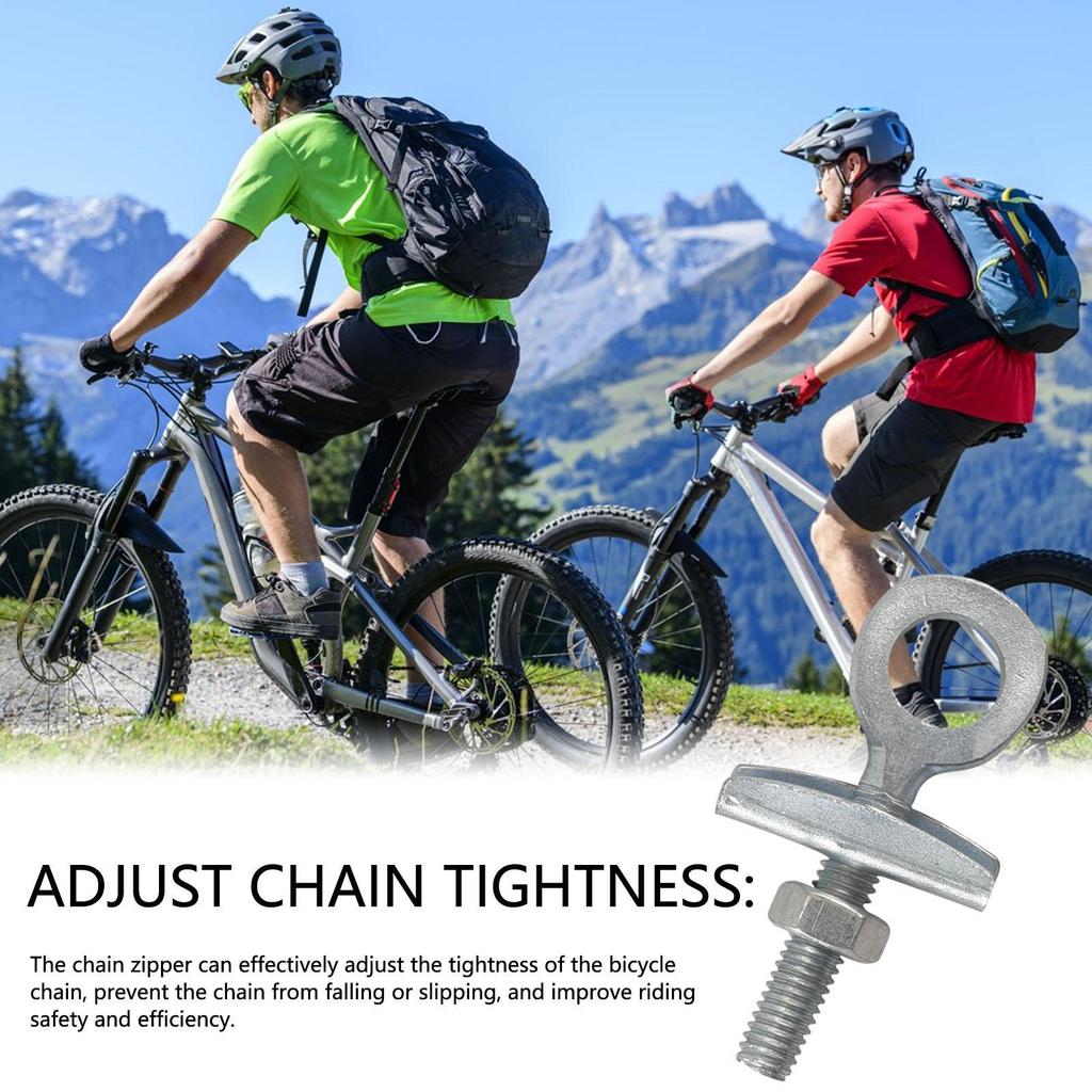 Bicycle chain zipper Adjuster Chain tensioner Anti-chain Fixed Gear bike zipper repair tool for Mountain bike single speed cycle