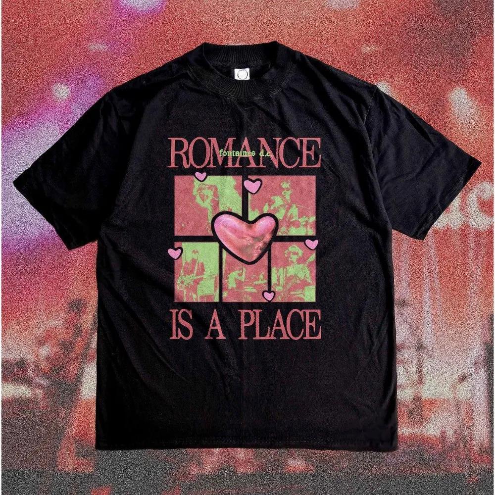 Unisex Short Sleeve Crew Neck Cotton T Shirt Fontaines Dc Romance XXL