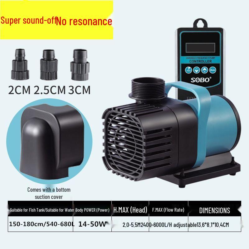 Songbao Ultra-Quiet Amphibious Submersible Pump for Fish Tanks and Ponds