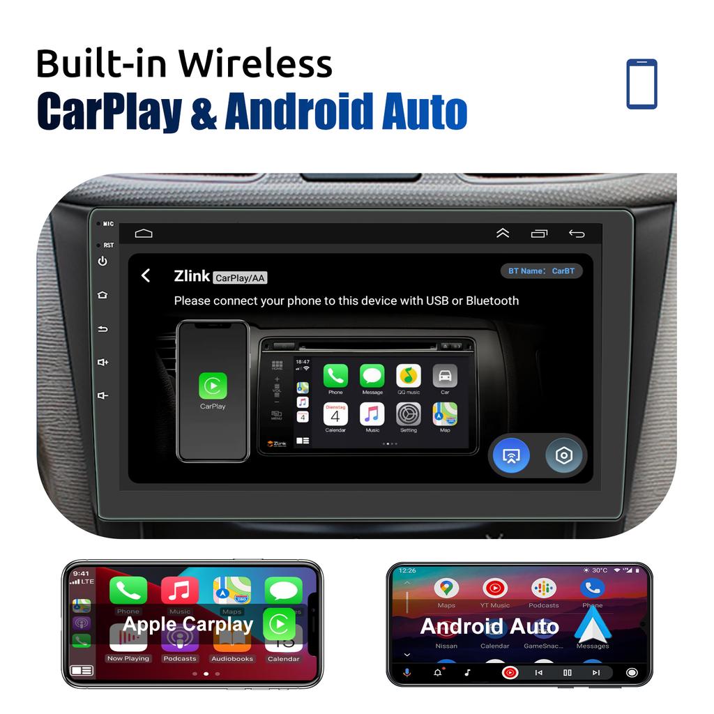 ESSGOO 9" Carplay Android Auto Car Radio AM 522~1629 kHz 2Din Android 4G 64G Universal Multimedia Player Autoradio Stereo GPS