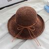 Summer Fashion women Straw Hat Bow Lady Foldable Sun Hat Visor cap Panama Style Bucket Cap Strawhat Beach Hat girl cap Outdoor