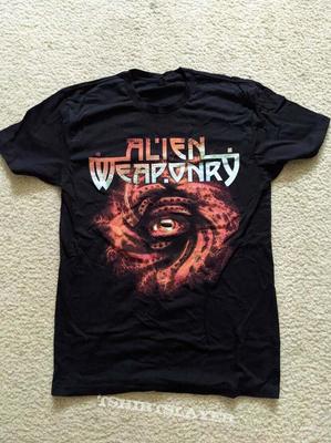 Camisetas de Manga Corta de Color Negro de la Banda Alien Weaponry Talla Completa BL886