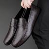 Lightweight Men's Shoes Elegant Luxury and High-quality Styles Leisure Business Office Comfortable Daily Shoes Black Flat