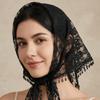 Sun Protection Printed  Wraps Colorful Flower Triangle Headband Elegant Lace Scarf  Holiday