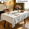 1. PC tablecloth 2D flat - Blue and white hydrangea rose floral tablecloth - Polyester fiber, high-quality and durableyzb