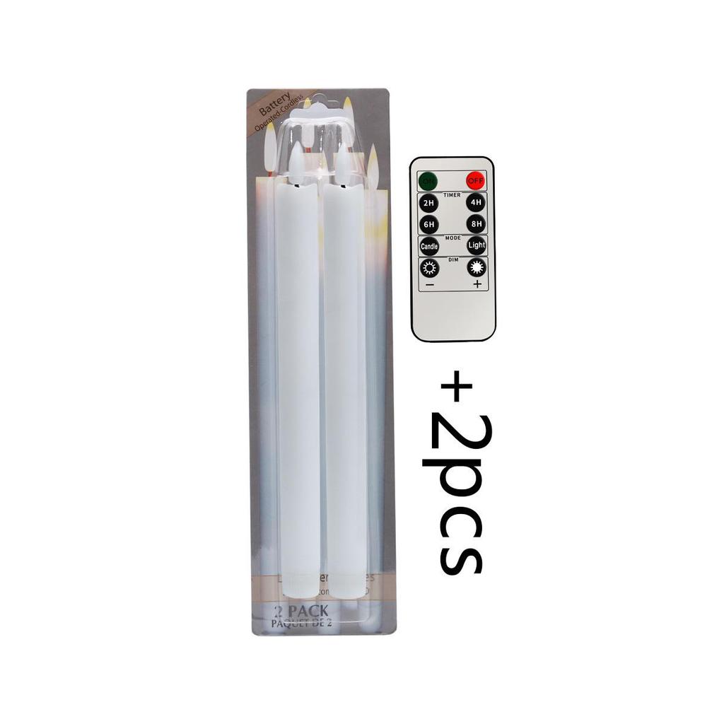 LED Long Stem Candle with Remote-Controlled Flickering Flame for Birthdays and Parties