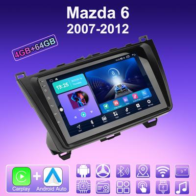 2 DIN Android Carplay Car Radio For Mazda 6 2007-2012 Multimedia Player Head Unit Stereo GPS Navigation BT WIFI 4+64GB