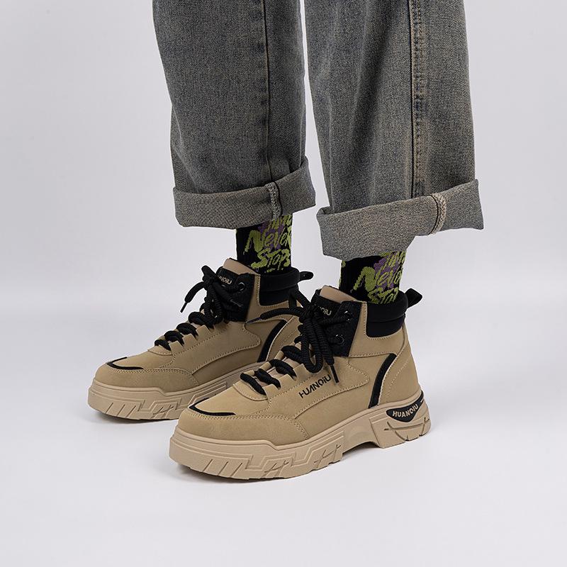 Globale vielseitige Plattform-Tooling-Schuhe Herren Sommer Britischer Stil Outdoor Martin Boots Casual Herrenschuhe ZHQ9080