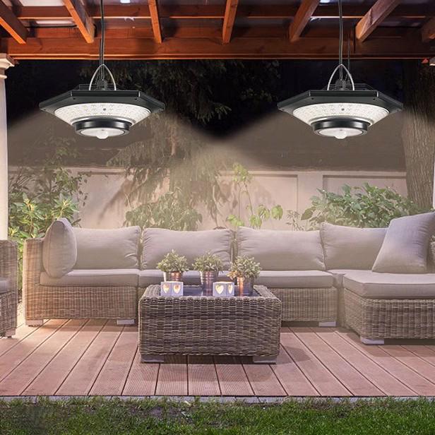 LED Solar Pendant Light - Indoor/Outdoor Gazebo Canopy Garden Lamp