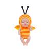 6 st Återfödd Dockkit Leksak Simulering Prinsessdockor Leksak Mini Söt Sovande Baby med Kläder Tillbehör Födelsedagspresent för Barn