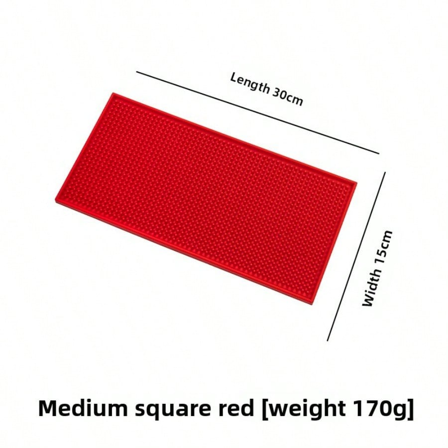 Tapis d'égouttage de bar en PVC Tapis antidérapant Tapis de table de bar de voiture KTV restaurant Tapis de vaisselle en PVC rouge