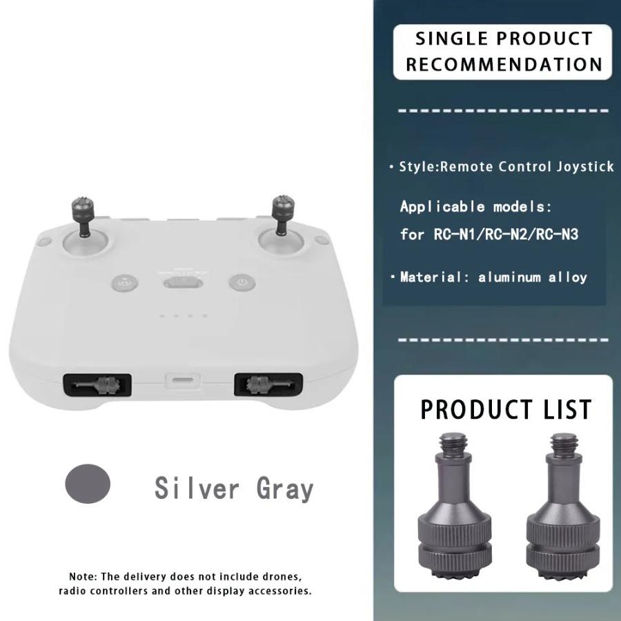 2Pcs Joystick Sticks for DJI Mini 4 Pro/Air 3/Mini3 Pro/ Mavic 3/RC 2 Remote Controller Aluminum Spare Rocker for Drone Accessories
