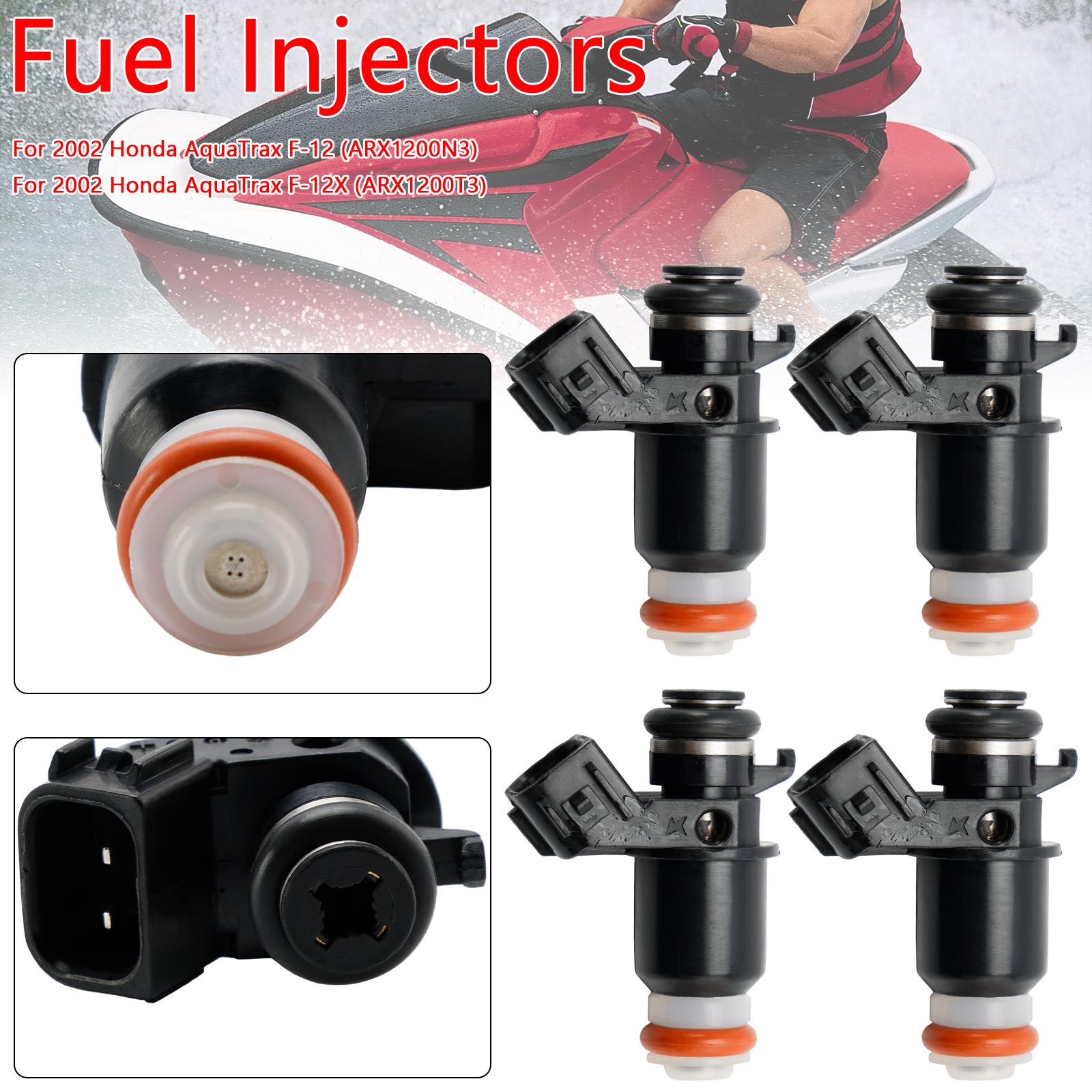 

4PCS 16450-HW1-672 Fuel Injectors For Honda AquaTrax F12 F12X 02-07 R12 R12X 03-07