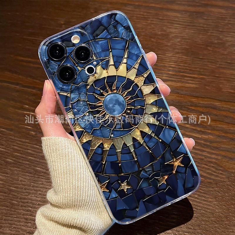 Retro pattern for iPhone11/12/13/14/15promax/16PROMAX/17 mobile phone case