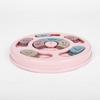 Dingdong Pet Pet Intelligence Development Puzzle Snack Toy IQ Toy Round Diameter 23cm x Height 2.5cm, Pink, 1 piece