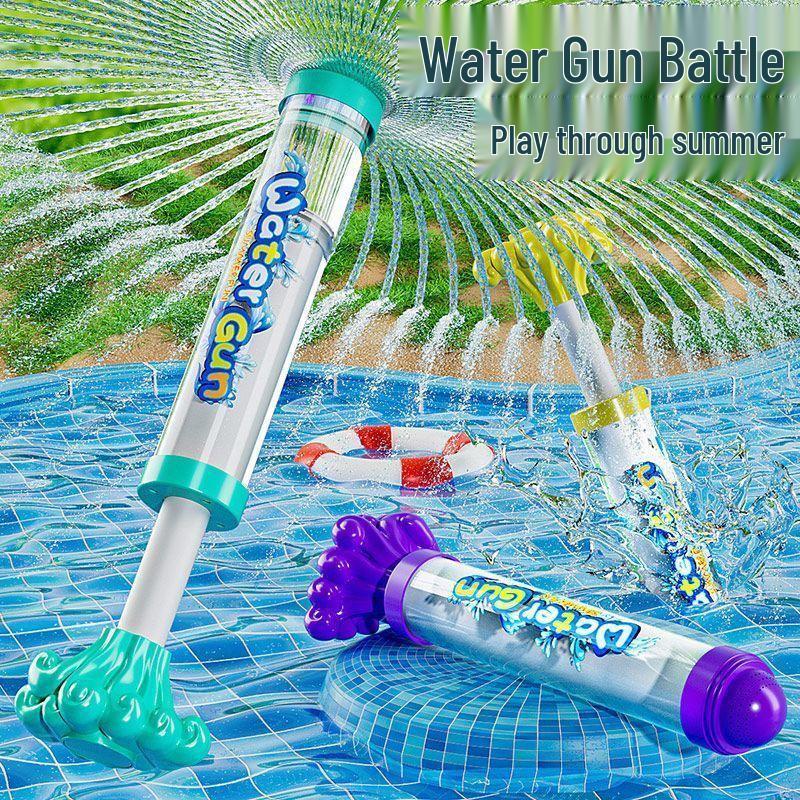 Fireworks Water Gun Toy: Pull-out Sprinkler Cannon for Kids' Beach & Water Play