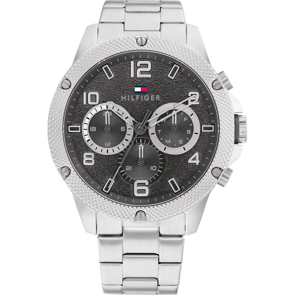 Tommy Hilfiger Blaze Black Dial Silver Stainless Steel Men s Quartz Watch 1792029 чёрный