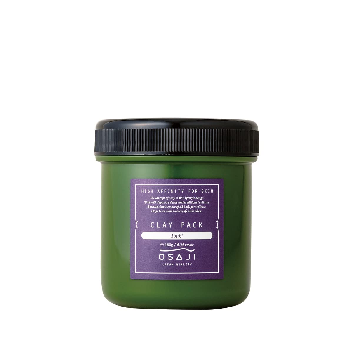 

Osaji Глиняная маска Пакет Минеральная маска для ухода за порами, которая подходит коже Впитывает загрязнения из пор Улучшает текстуру кожи Улучшает 180 г IBUKI [Тусклость глины]