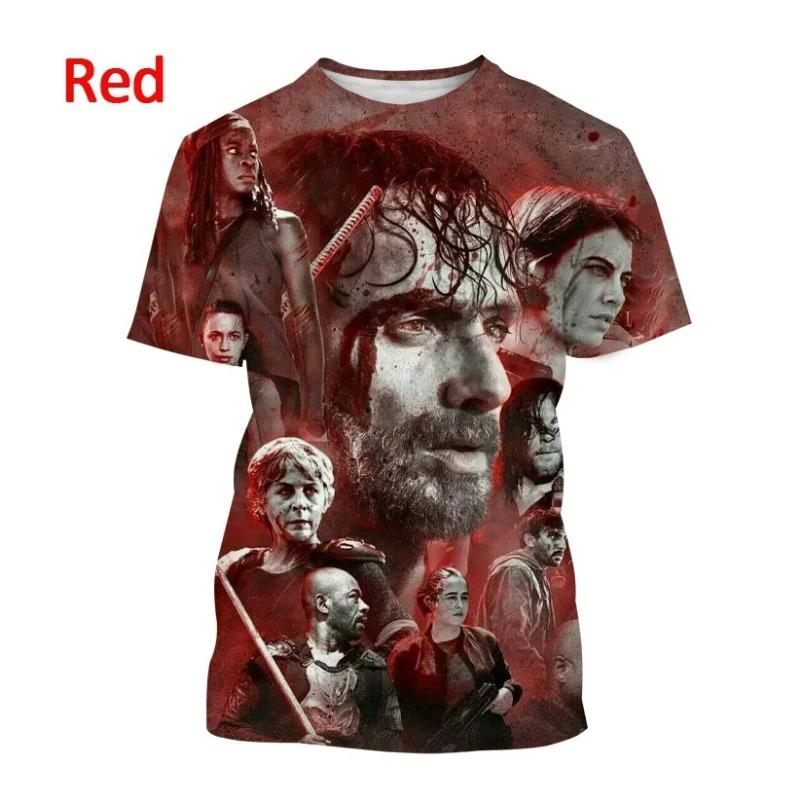 Popular TV Series The Walking Dead 3D Printed T-shirt Summer Men's Clothing Short Sleeve Tops Fashion Horror Oversized Tee Shirt