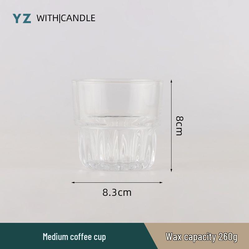 Handmade Frosted Glass Scented Candle Cup - Creative DIY Wax Container