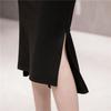 Women's High-Waisted Fishtail Pencil Skirt with Sexy Slit