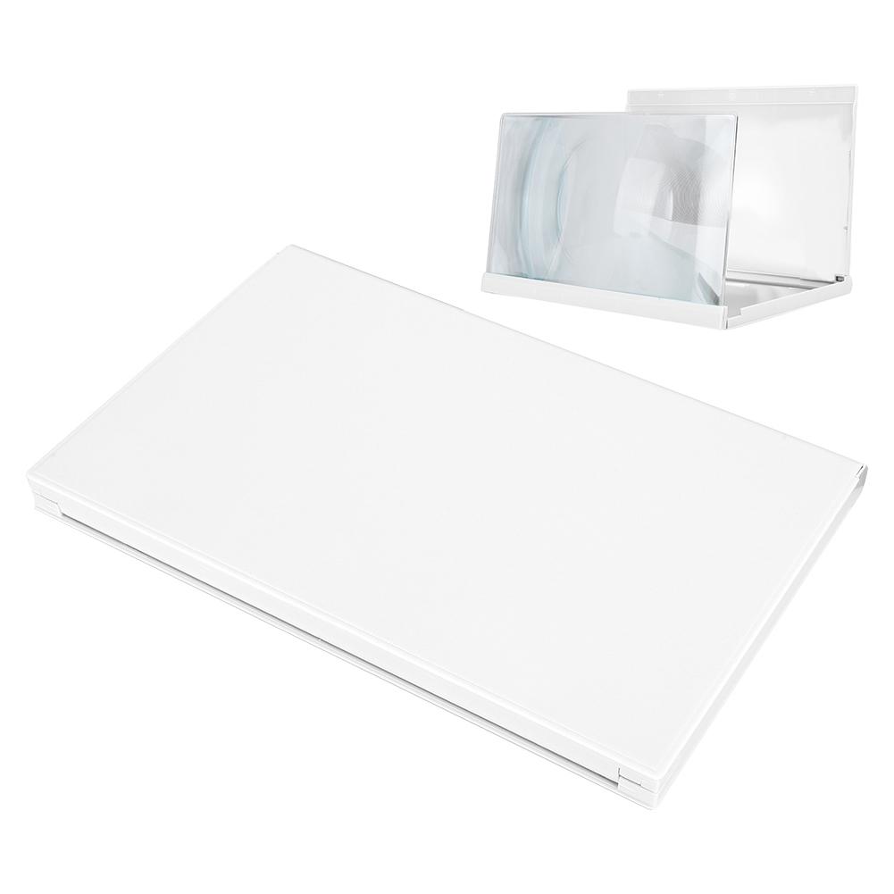 3D 14 Inch Universal Screen Magnifier Smartphone Amplifier with Foldable Bracket for VideoWhite 14 Inch